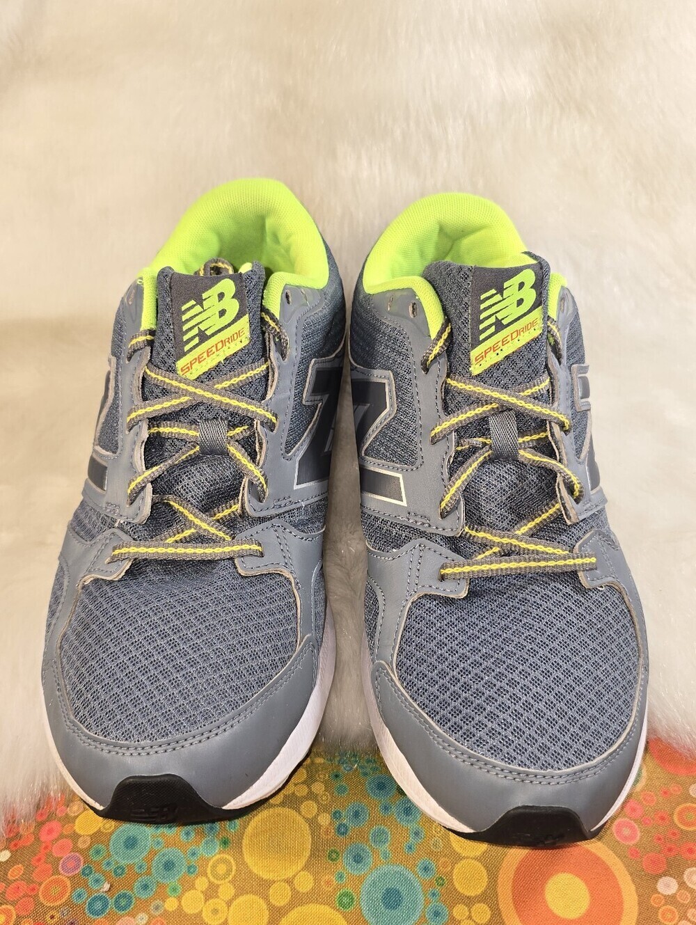 New Balance Speed Ride Men's Gray &  Neon Lime Accent Running Shoes